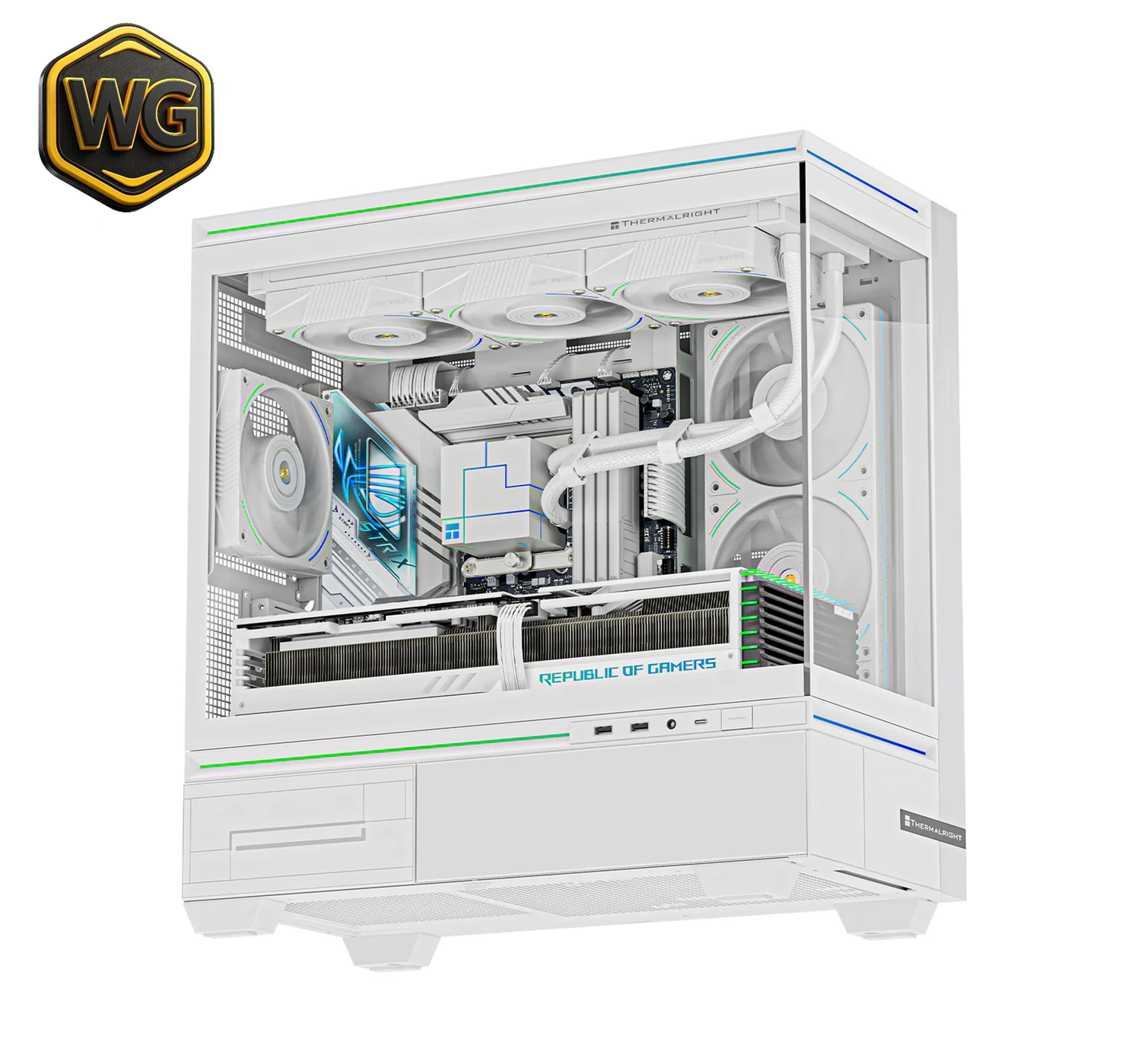 Thermalright pc gear Thermalright TL-M10 (White) Mid-Tower Micro-ATX Gaming Case front view