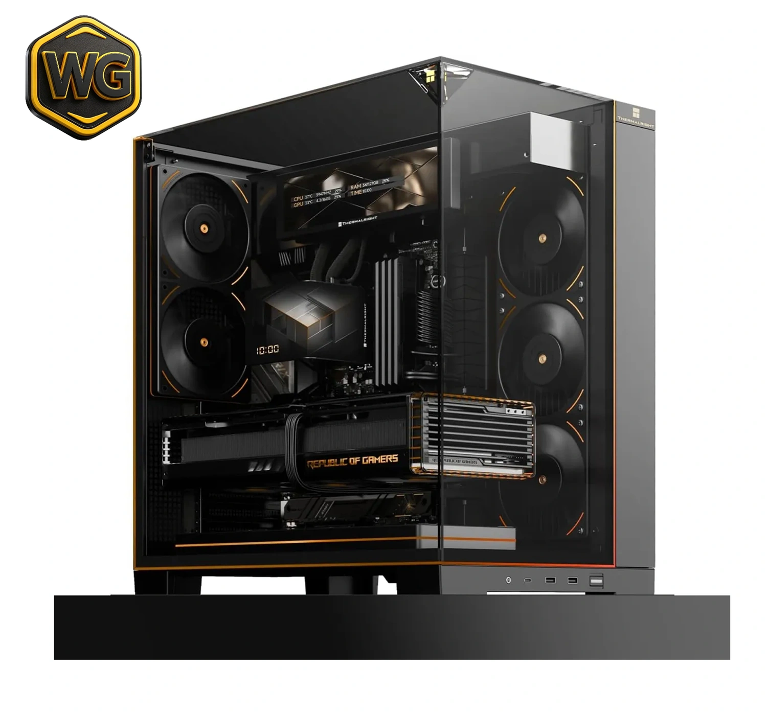 Thermalright TR-A70 (Black) Vision ATX Including 9.16" LCD Gaming PC Case price in Pakistan product image