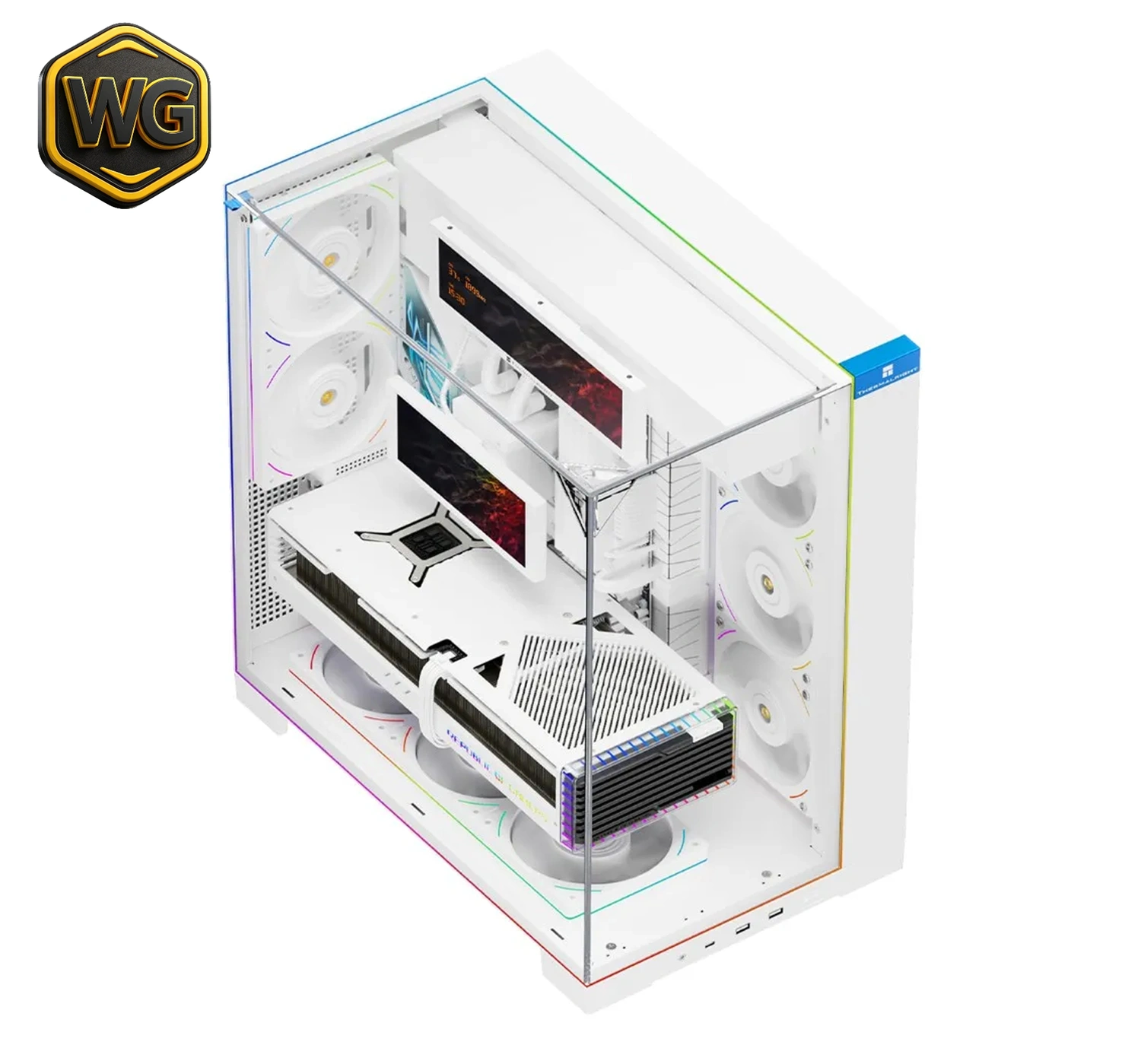 Thermalright TR-A70 Vision ATX (White) Including 9.16" LCD Gaming PC Case price in Pakistan product image