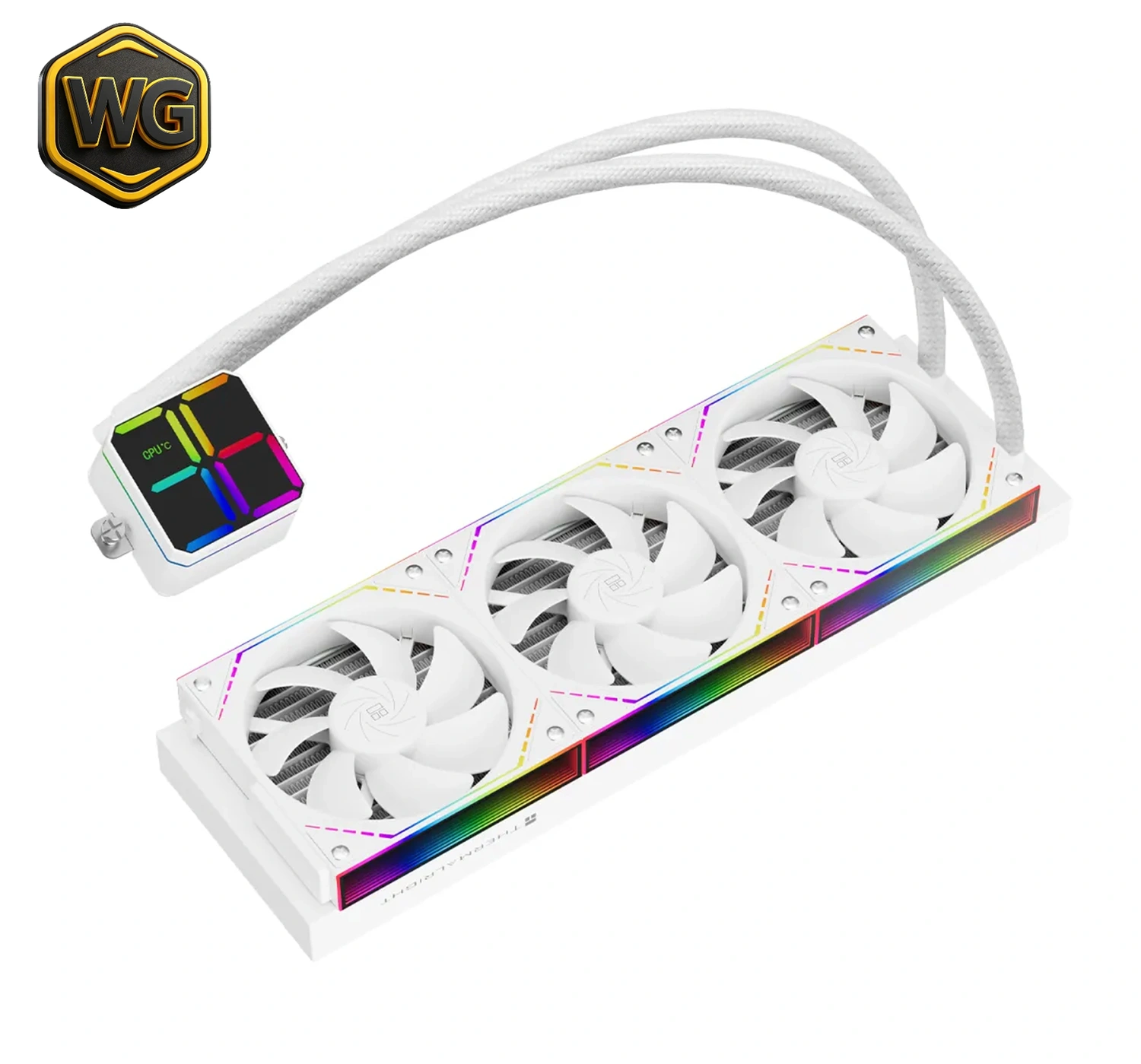 Buy Thermalright Magic Qube 360 (White with ARGB) AIO Liquid CPU Cooler online in Pakistan at WaddaGamer