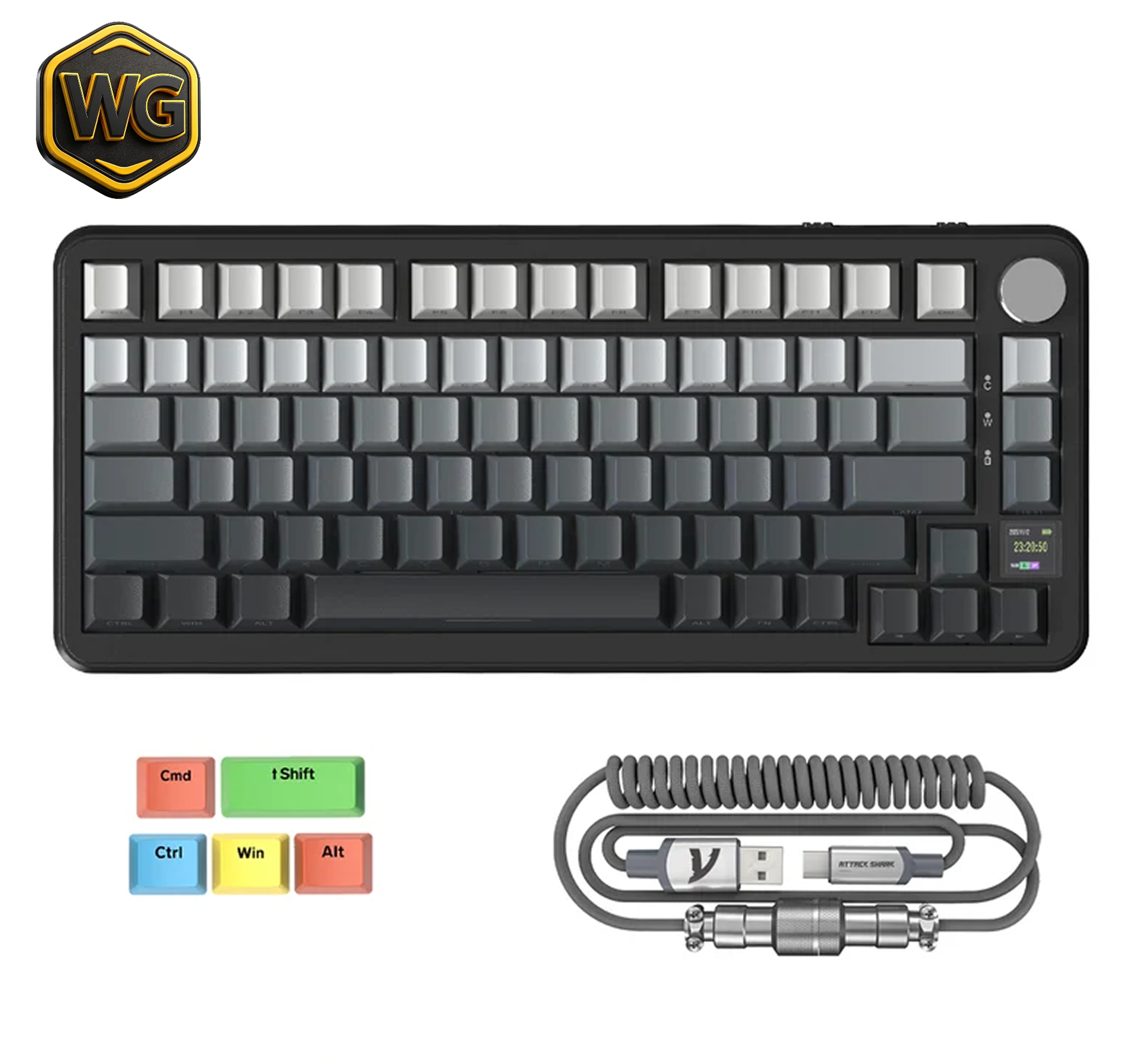 Buy Attack Shark X85 Pro (Gradient Black/ Moonlight) 75% Wireless Mechanical & Gaming Keyboard online in Pakistan at WaddaGamer