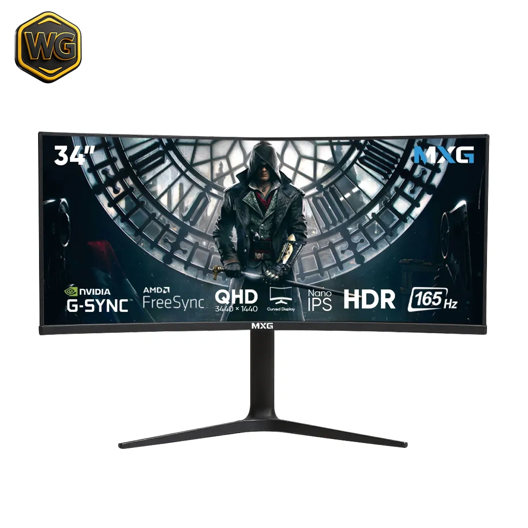 MXG G34WIC-65 (Black) 34″ Curved Nano IPS Ultrawide Gaming Monitor price in Pakistan product image
