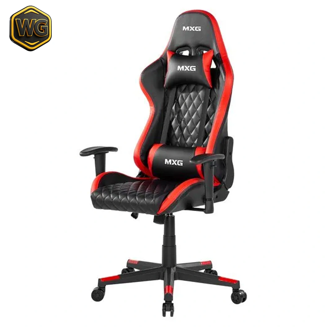 MXG GCH-01 (Black & Red) Large Diamond Quilted PU Gaming Chair image 4