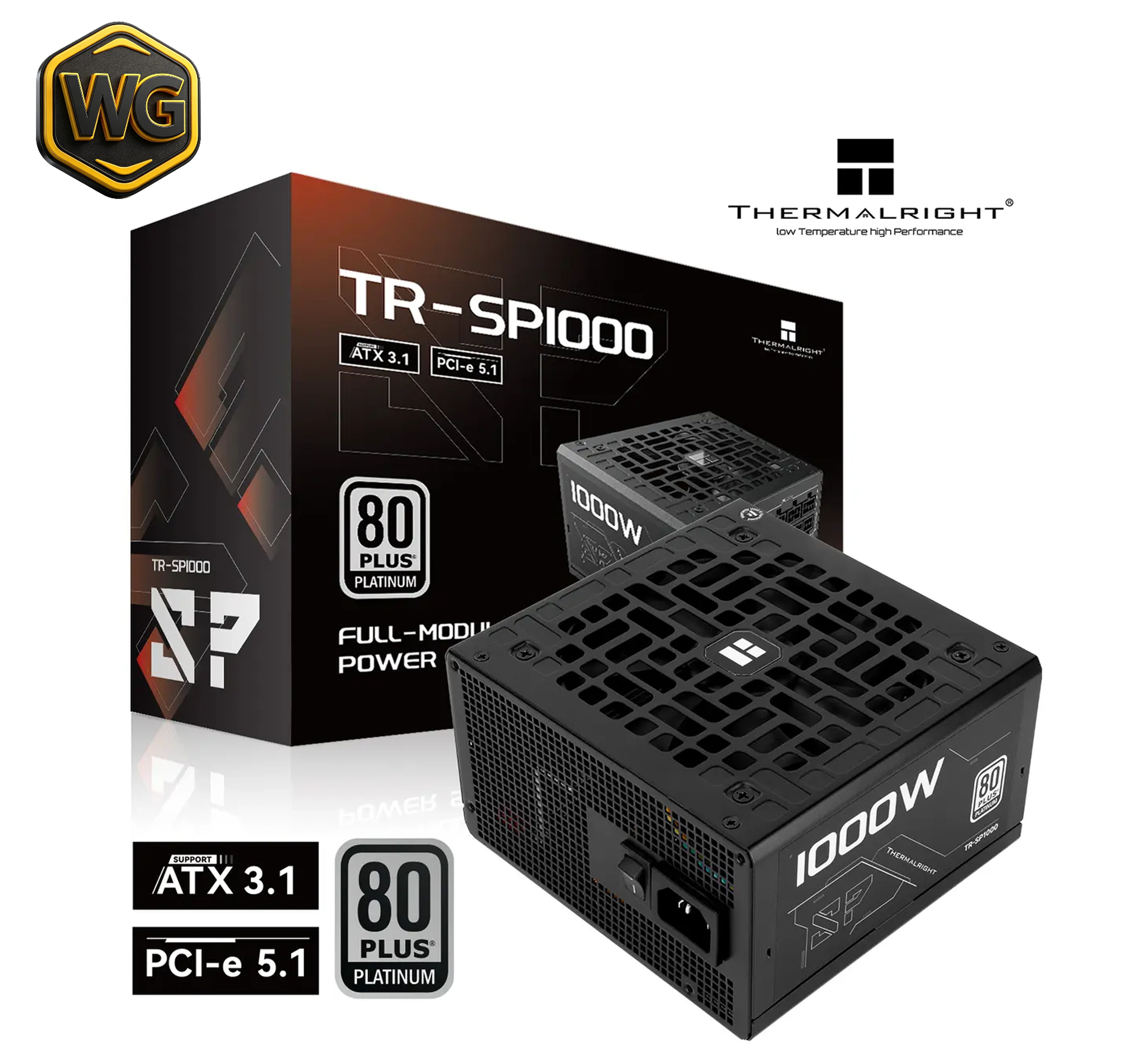 Thermalright SP1000 (Black) 1000W 80+ Platinum ATX 3.1 Fully Modular Power Supply