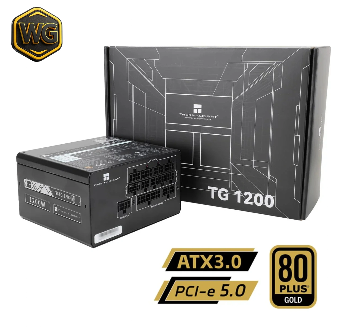 Thermalright TG1200 (Black) 1200W 80+ Gold ATX 3.0 Fully Modular Power Supply