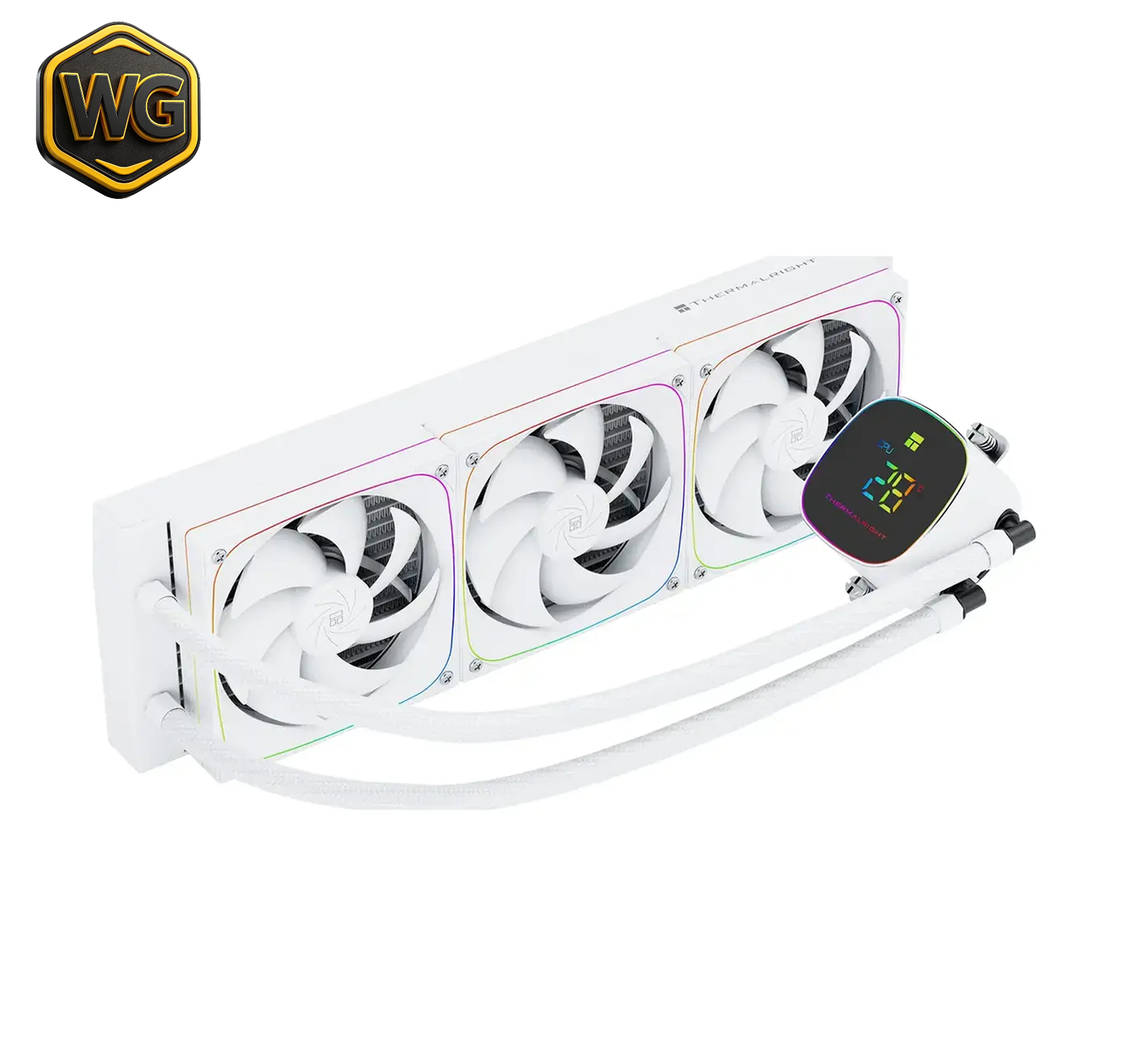 Thermalright Frozen Horizon 360 Digital (White with ARGB) Magnetic Temperature Display AIO CPU Liquid Cooler
