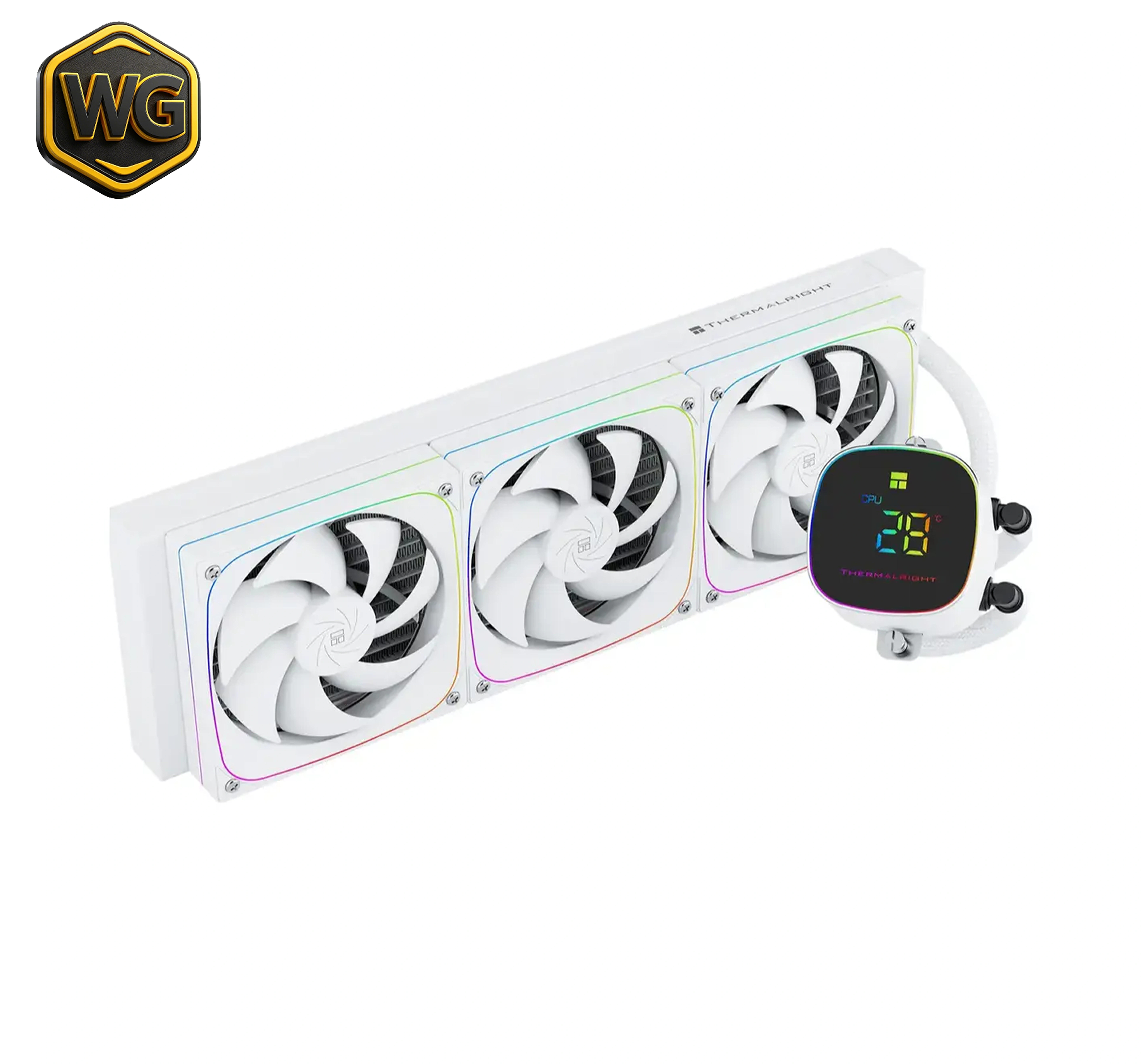 Buy Thermalright Frozen Horizon 360 Digital (White with ARGB) Magnetic Temperature Display AIO CPU Liquid Cooler online in Pakistan at WaddaGamer