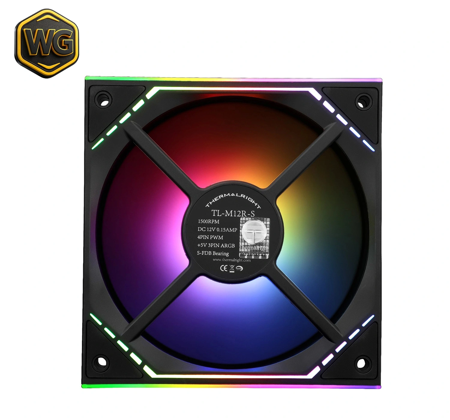 Thermalright TL-M12R-S (Black) 120mm Reverse Blade ARGB Air CPU Cooler