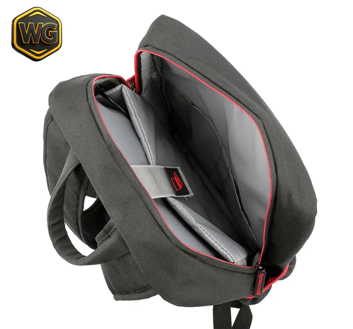 Redragon Heracles GB-82 (Black & Red) 15.6″inch with USB-A Charging Port Multi-Compartment Backpack image 4