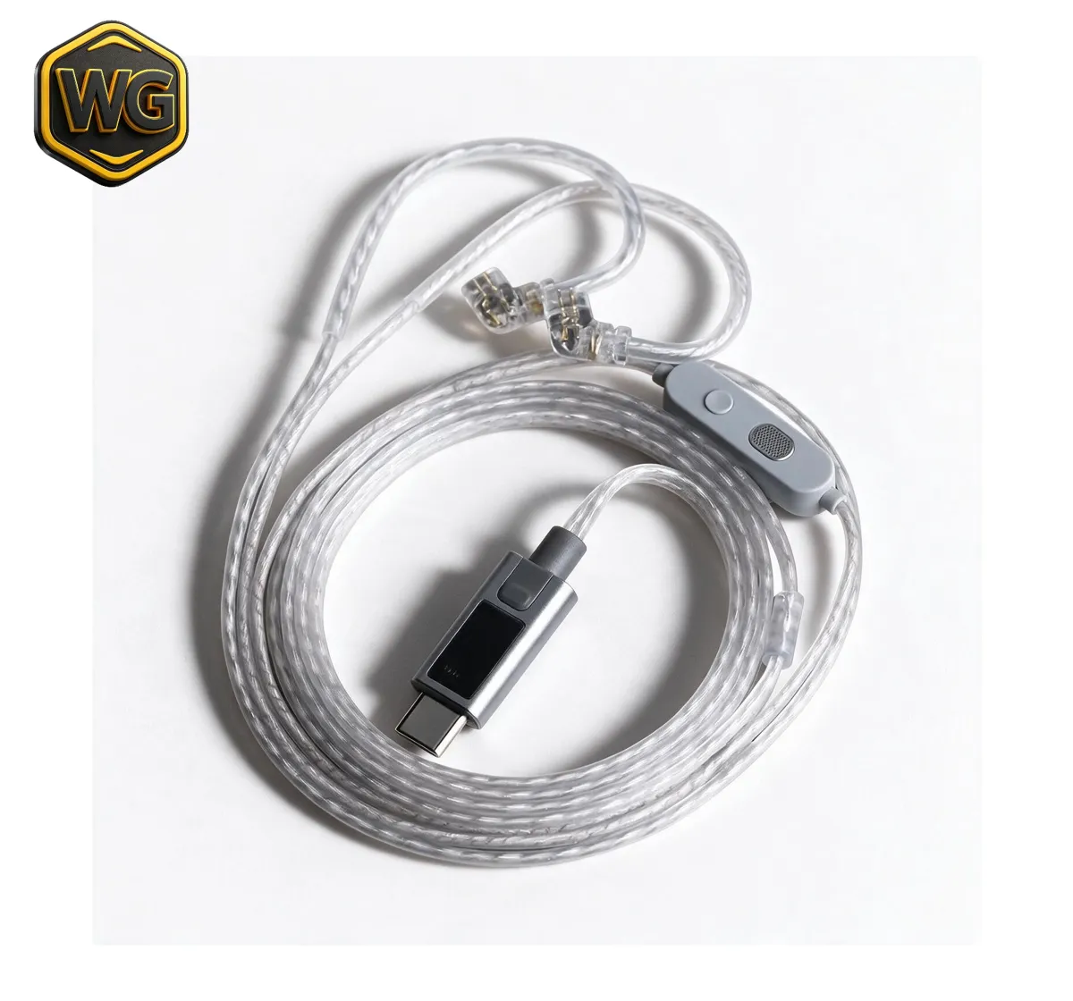 KZ M2 Silver Plated Cable with Dual Mic