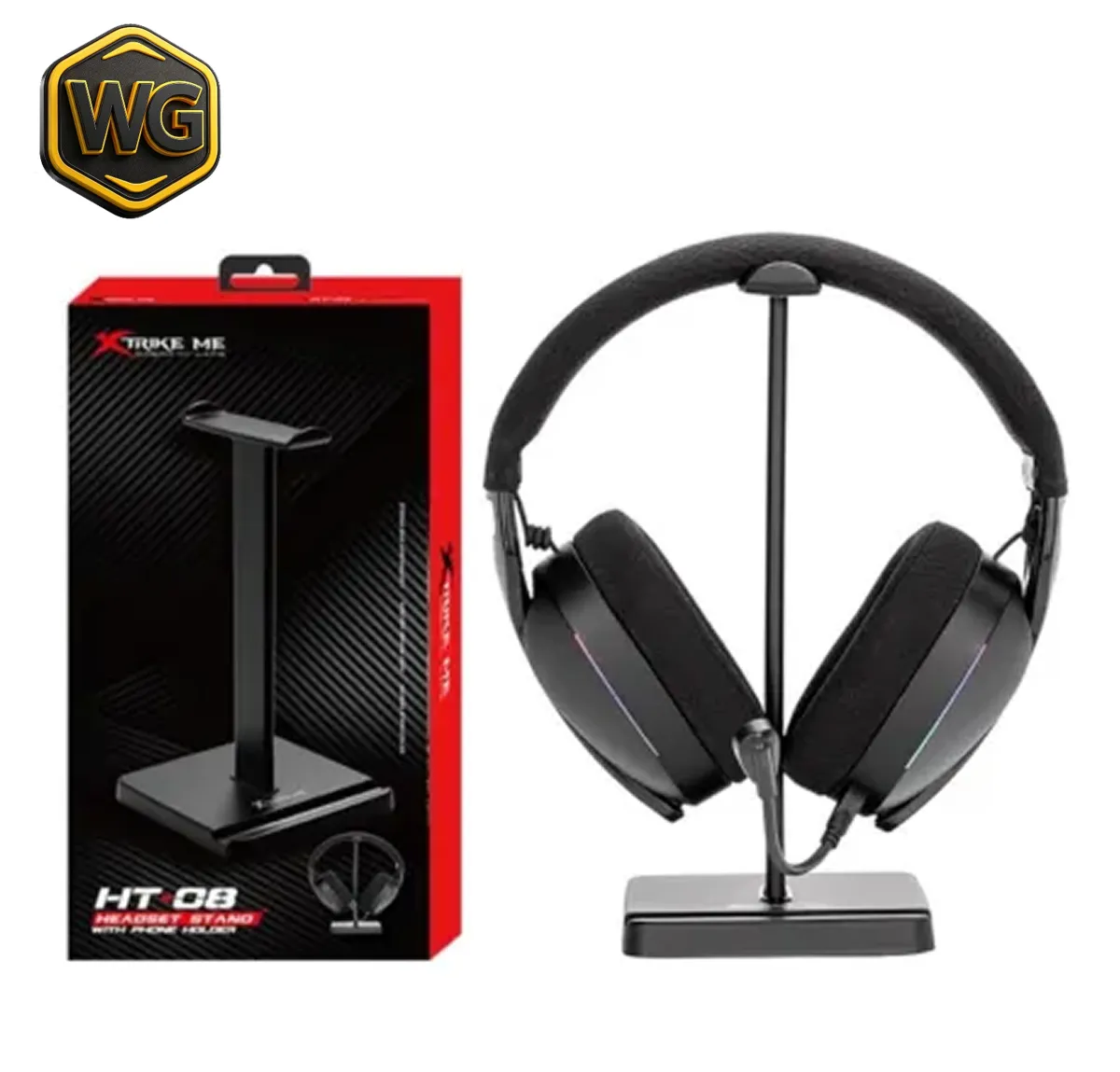 Xtrike Me HT-08 Black Gaming Headset Stand & Phone Holder price in Pakistan product image
