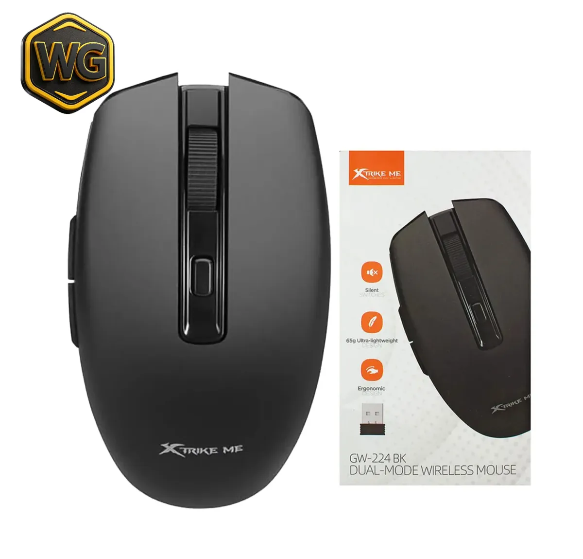 Xtrike Me GW-224 Dual-Mode Wireless Mouse price in Pakistan product image