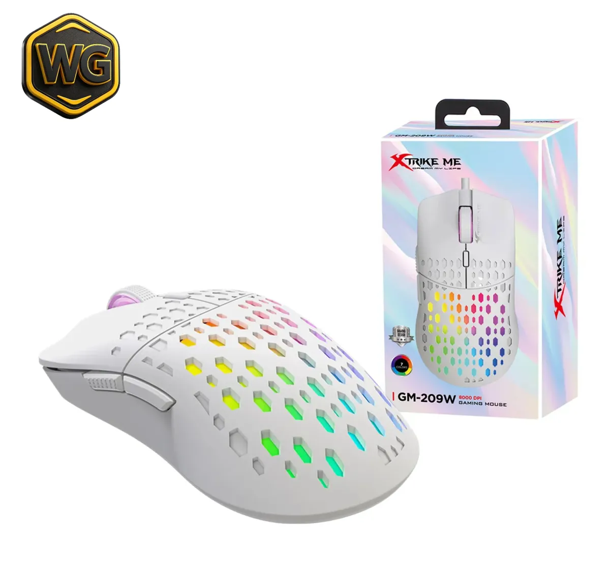 Xtrike Me GM209 White RGB Wired Gaming Mouse price in Pakistan product image