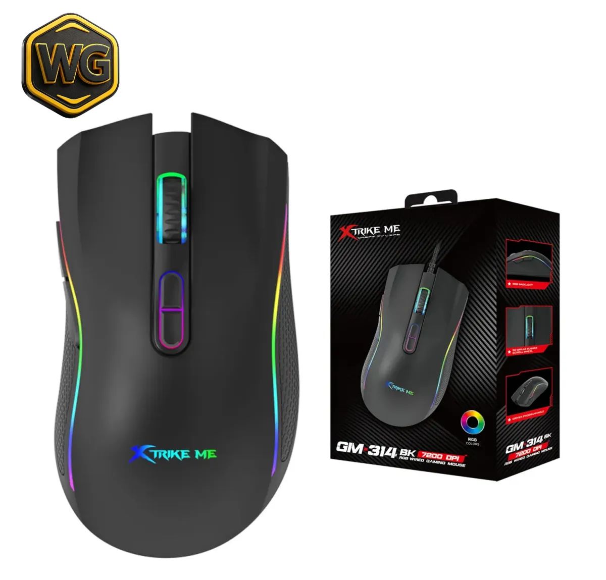 Xtrike Me GM-314 RGB Wired Gaming Mouse price in Pakistan product image