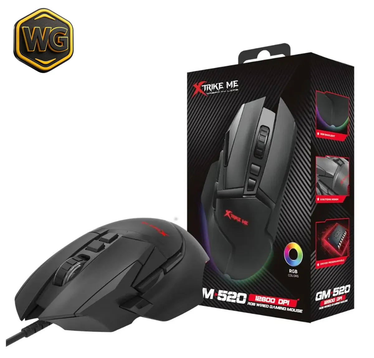 Xtrike Me GM520 RGB Wired Gaming Mouse – 8 Buttons price in Pakistan product image