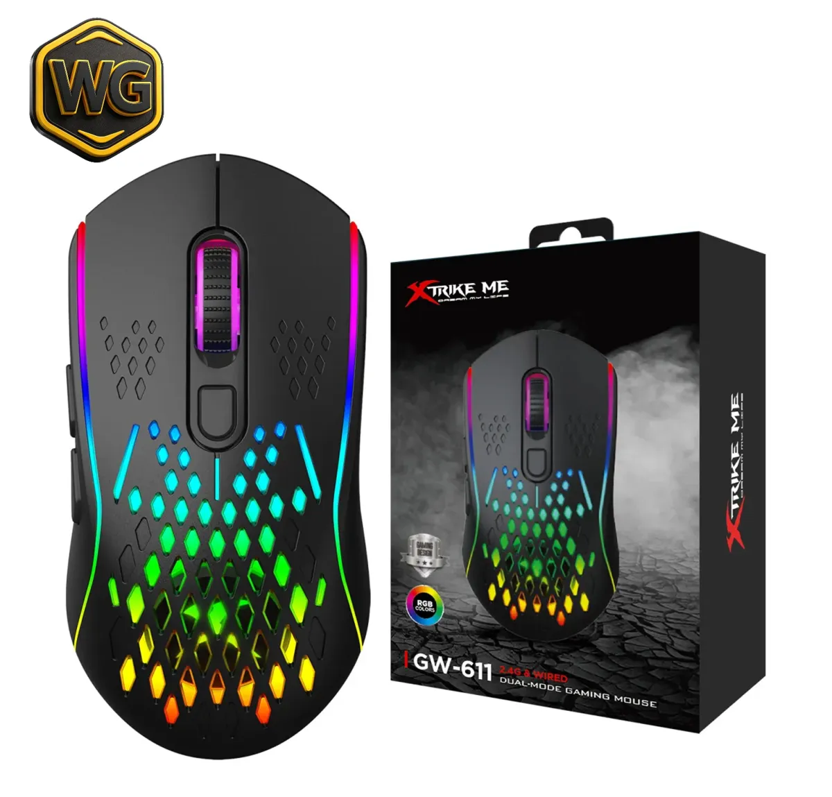 Xtrike Me GW-611 RGB Wireless Gaming Mouse price in Pakistan product image
