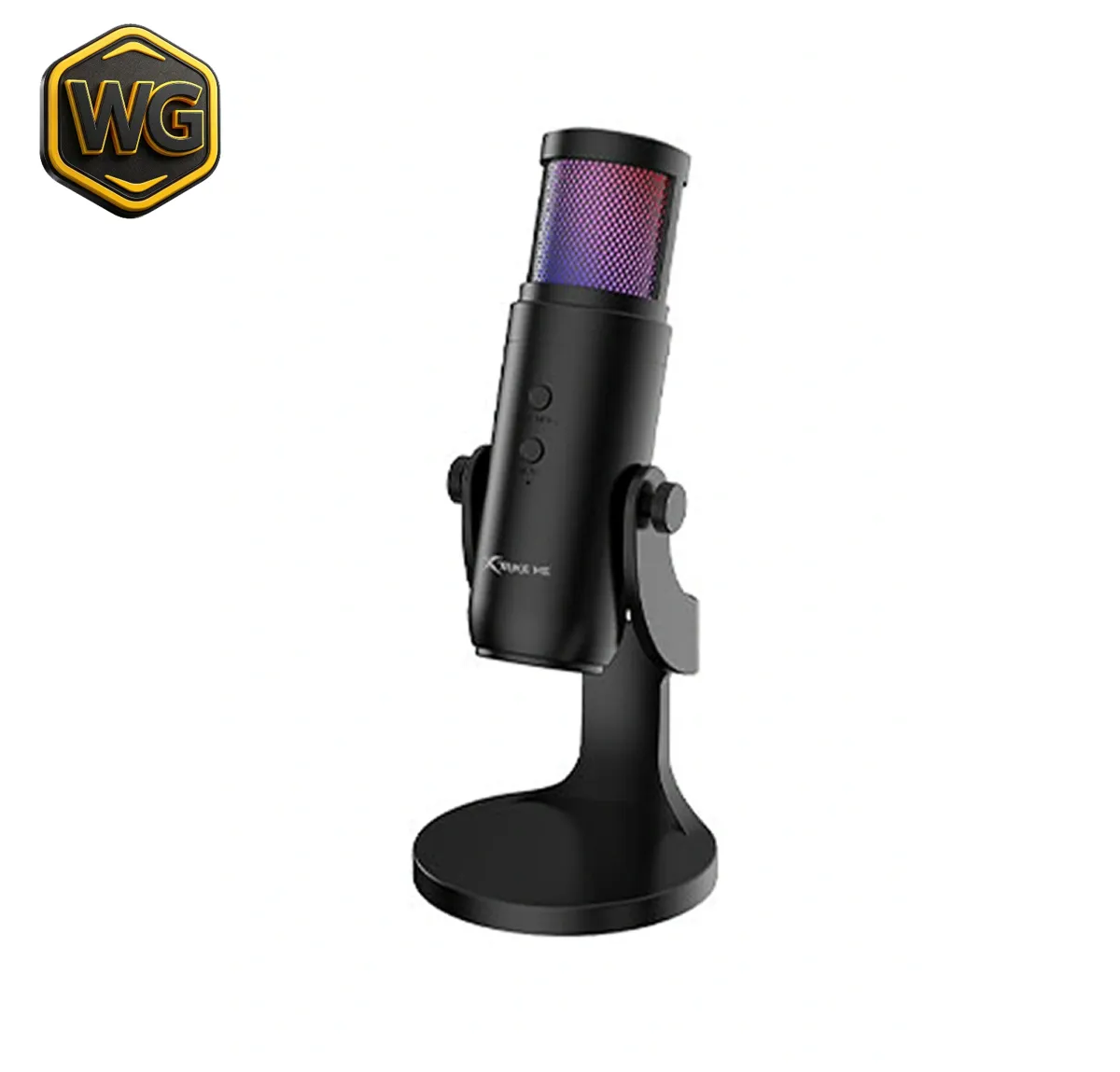 Xtrike Me audio Xtrike Me XMC03 Black RGB USB Gaming Microphone front view