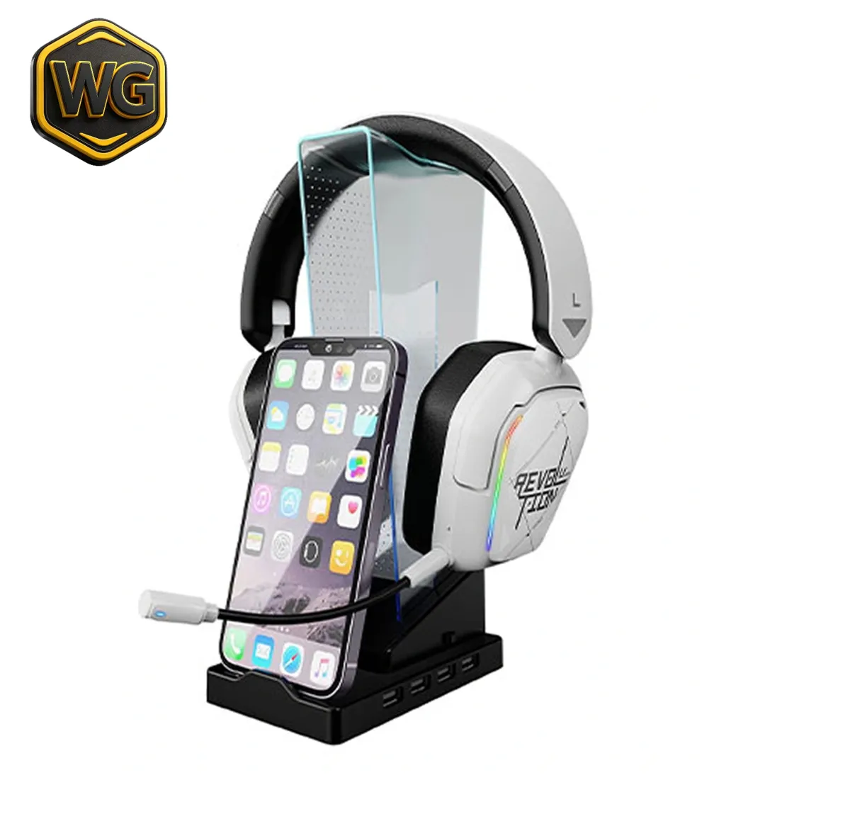 Xtrike Me HT-09 4-Port USB Hub & Phone Stand with LED price in Pakistan product image