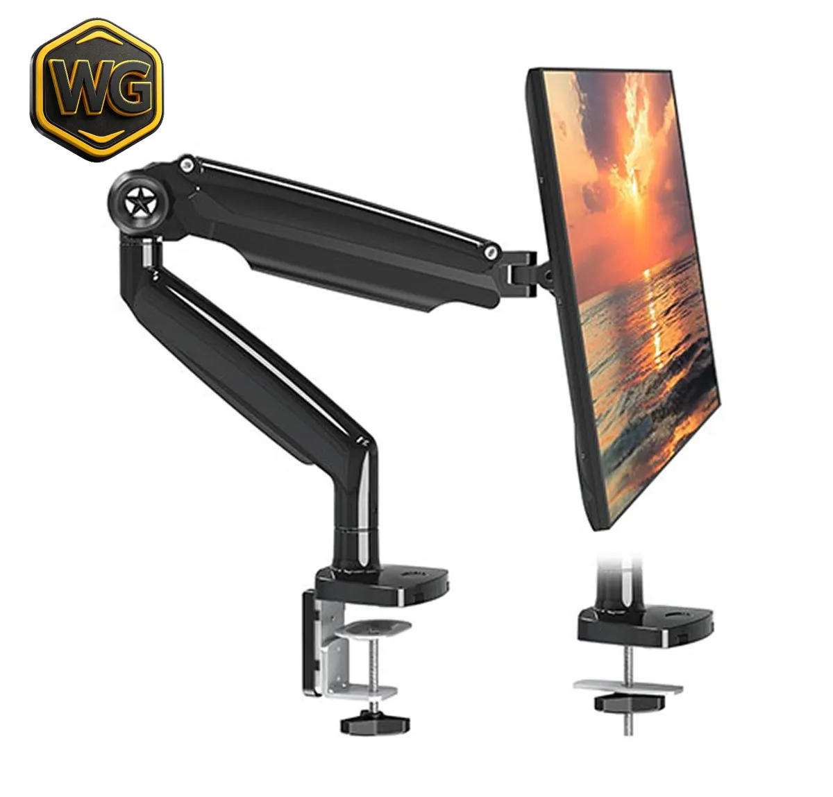 Xtrike Me HT-20 Black Adjustable Single Monitor Desk Mount image 4