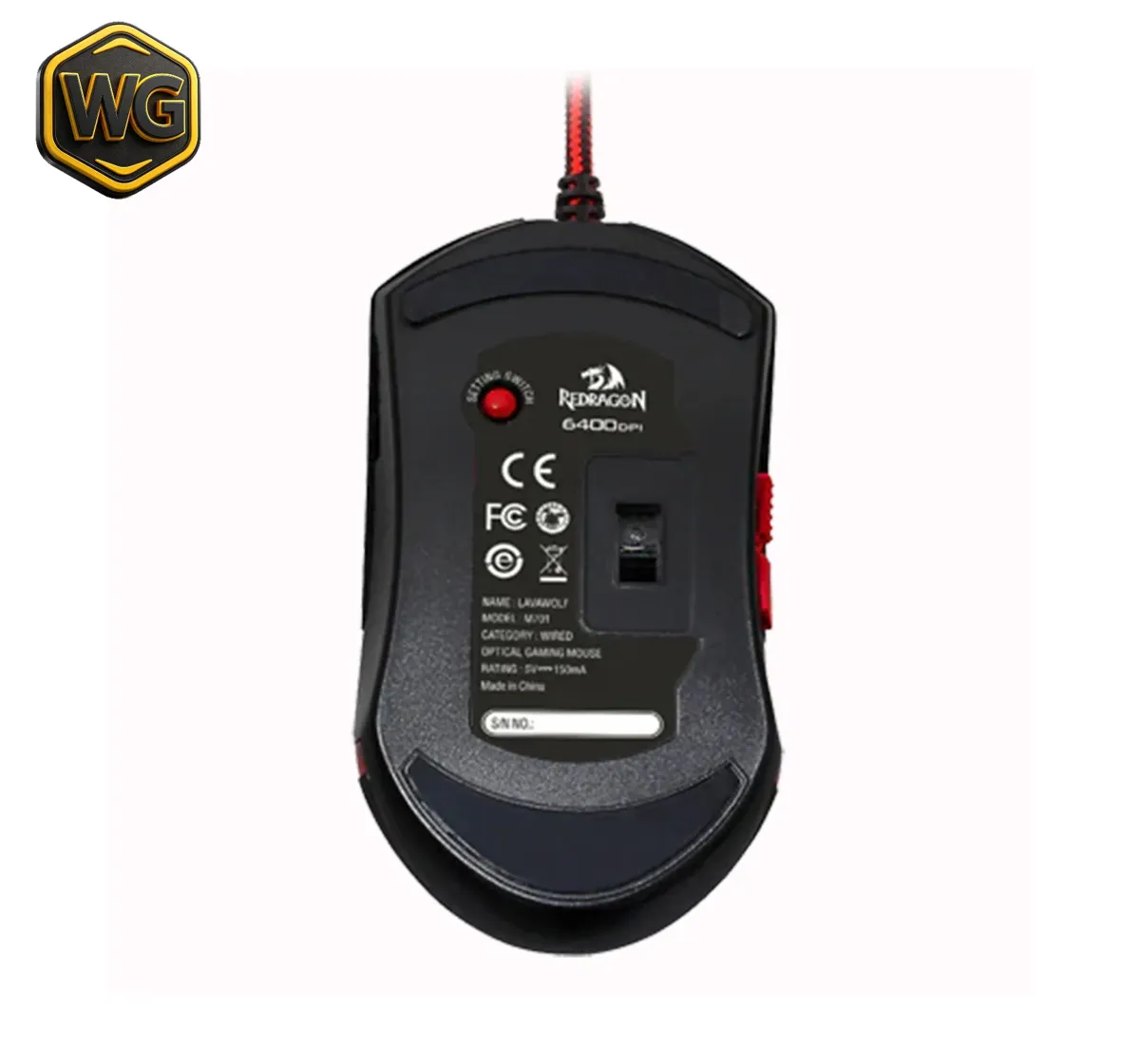 Redragon pc gear Redragon M701-A Lavawolf Wired Mouse front view