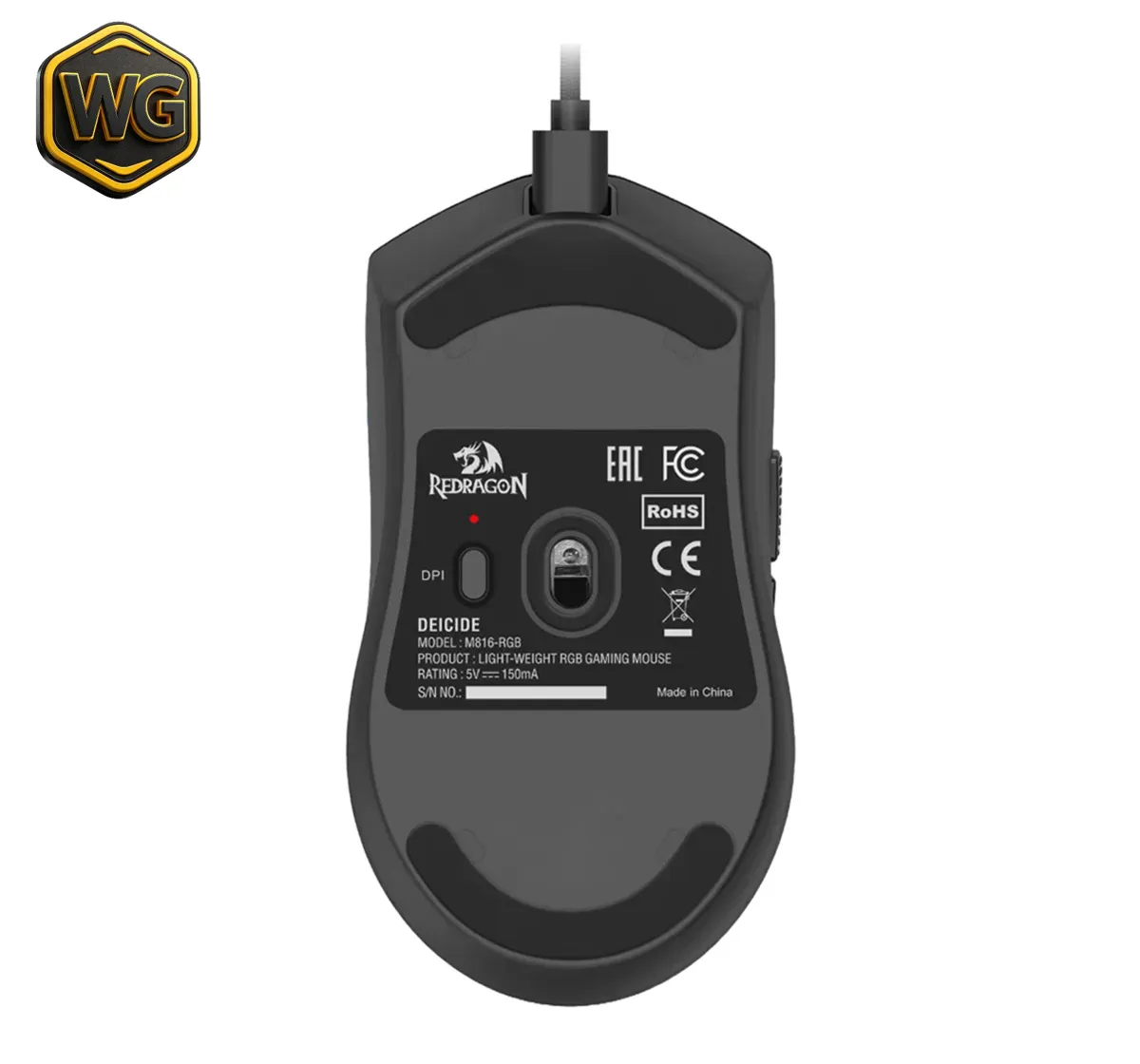 Redragon pc gear Redragon M816 Decide Basic Wired Mouse front view