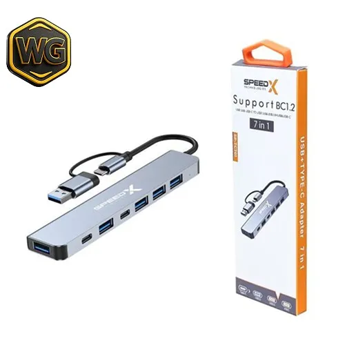 Speed-X SP-TC701 7-Port USB 3.0 & Type-C Hub price in Pakistan product image