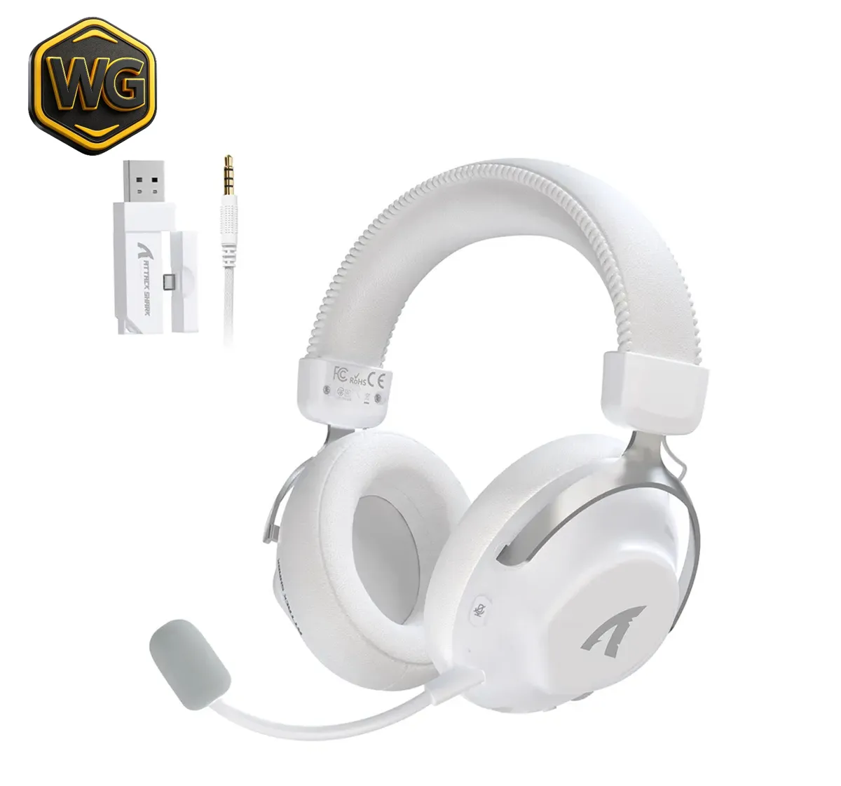 Attack Shark L50 Pro Wireless Gaming Headset – White price in Pakistan product image