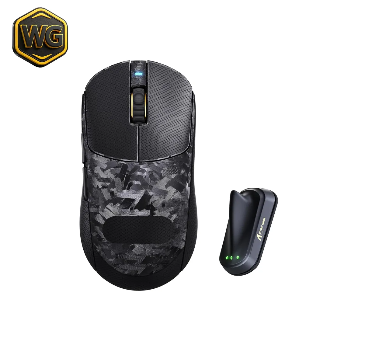 Attack Shark pc gear Attack Shark RS3 ULTRA Wireless Gaming Mouse – Black front view