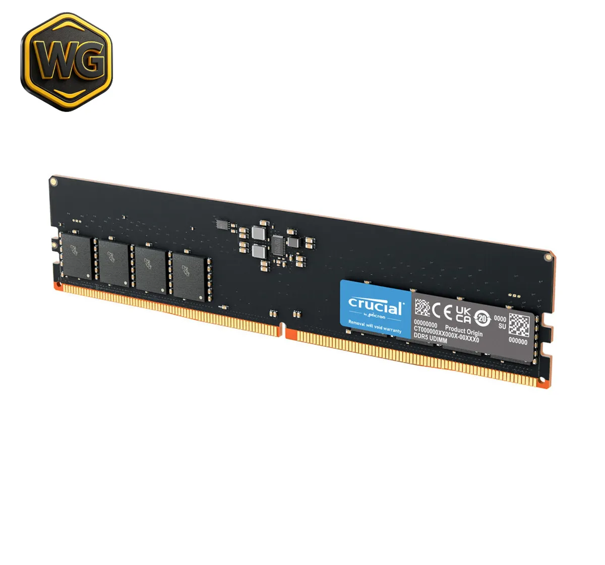 Crucial pc gear Crucial (CT32G48C40U5) 32GB DDR5 4800MHz Desktop RAM front view