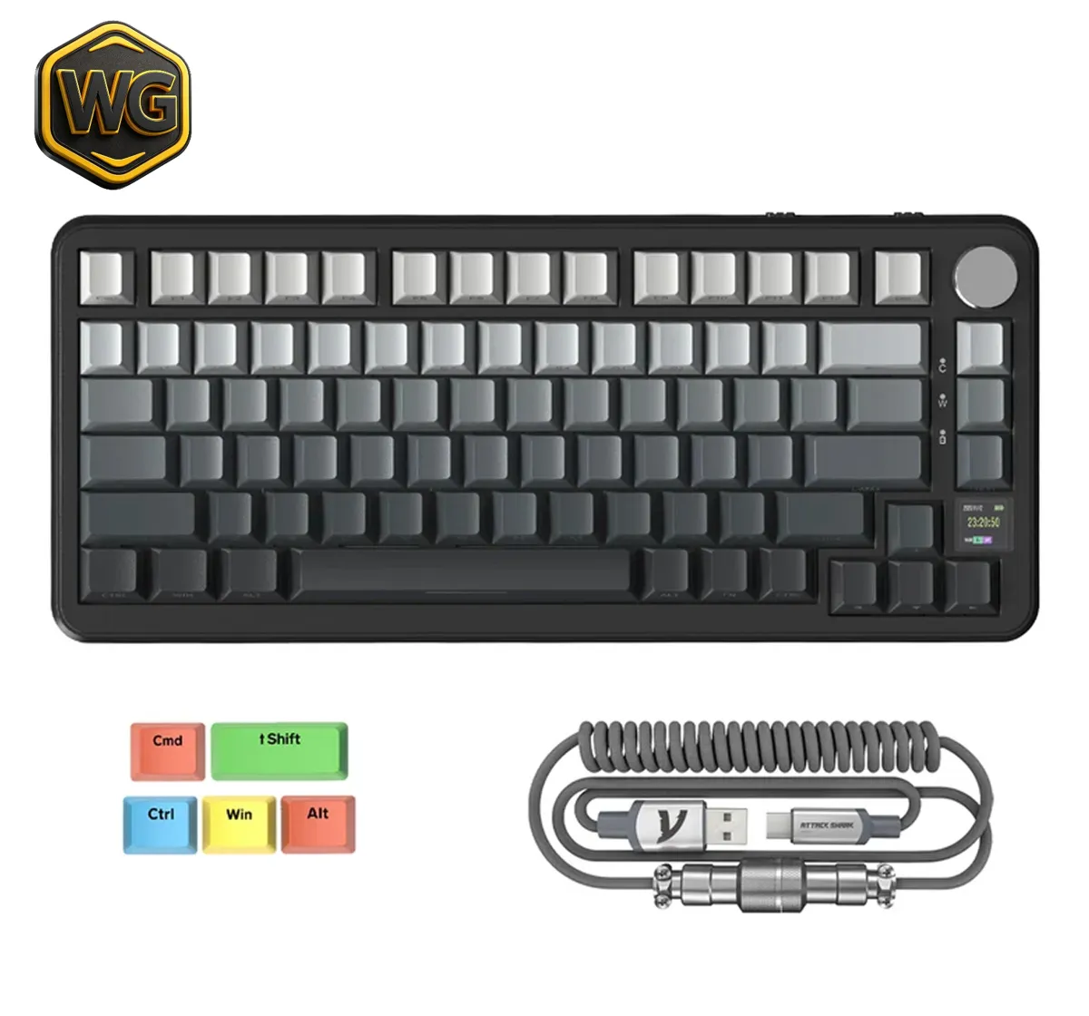 Attack Shark pc gear Attack Shark X85 Pro Tri-Mode Gasket Mechanical Keyboard front view