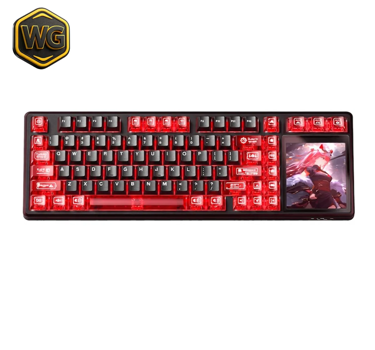 AULA pc gear AULA L99 Smart-Screen Mechanical Gaming Keyboard front view