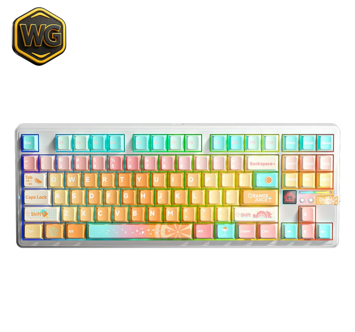 AULA pc gear AULA F87 Pro V2 Wireless Mechanical Gaming Keyboard front view