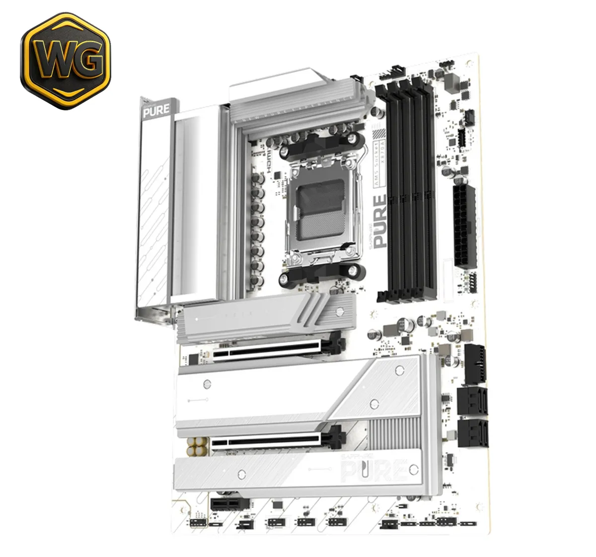 Sapphire Pure X870A WiFi 7 AM5 Motherboard - White image 4