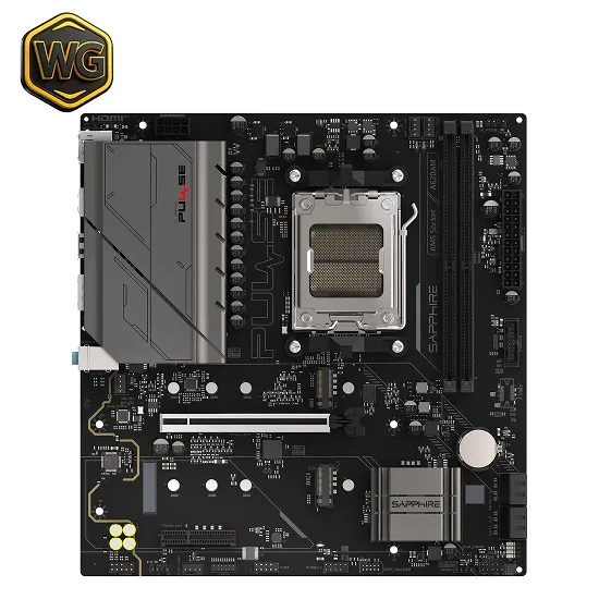 Sapphire pc gear Sapphire Pulse A620AM DDR5 AM5 Micro-ATX Motherboard front view