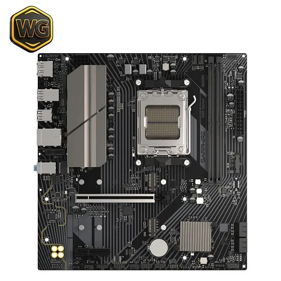 Sapphire pc gear Sapphire B650M-E DDR5 AM5 microATX Motherboard front view
