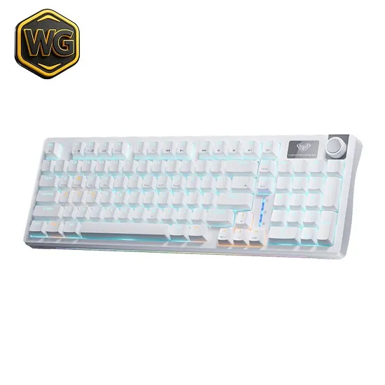 AULA S98 White RGB Gasket Mechanical Keyboard price in Pakistan product image