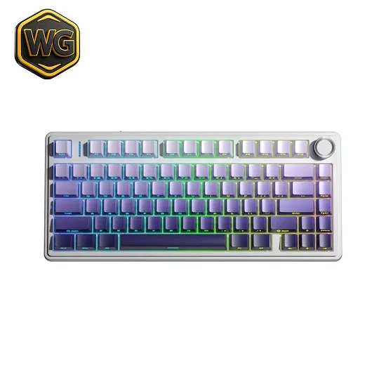 AULA pc gear AULA F75 Gradient Purple 75% Gasket Keyboard front view