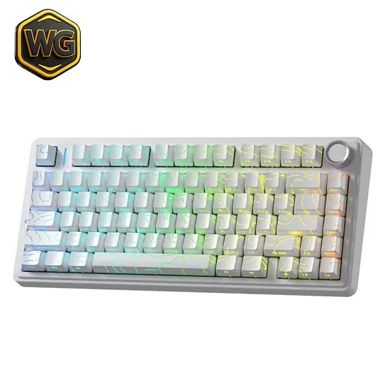 AULA F75 White Contour 75% Mechanical Gasket Keyboard price in Pakistan product image