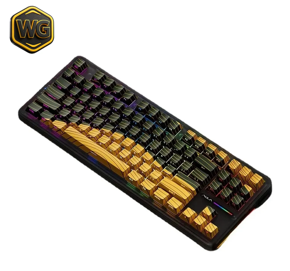 AULA pc gear AULA F87 Pro Wireless Mechanical Gaming Keyboard front view