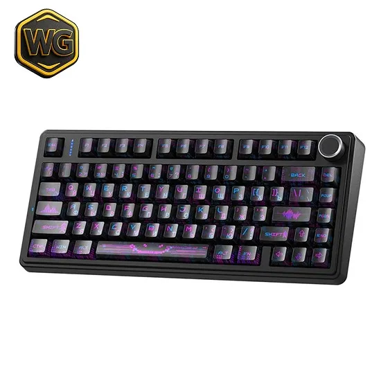 AULA F75 NBONIGHT V3 Gray Wood Gasket Mechanical Keyboard price in Pakistan product image