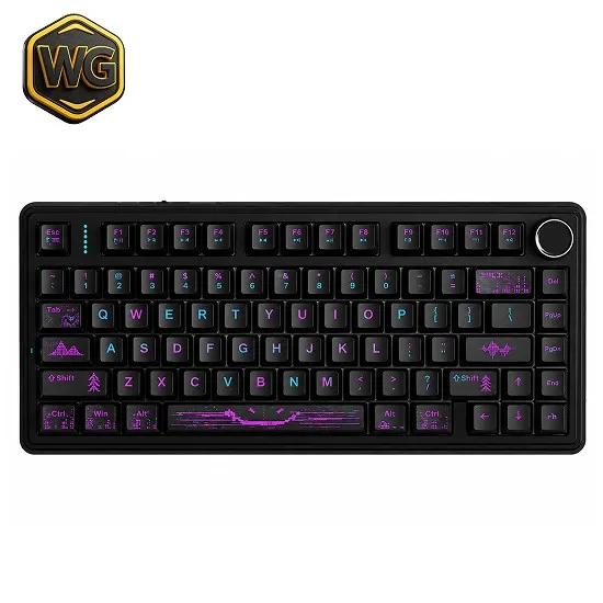 Buy AULA F75 NBONIGHT V3 Gray Wood Gasket Mechanical Keyboard online in Pakistan at WaddaGamer