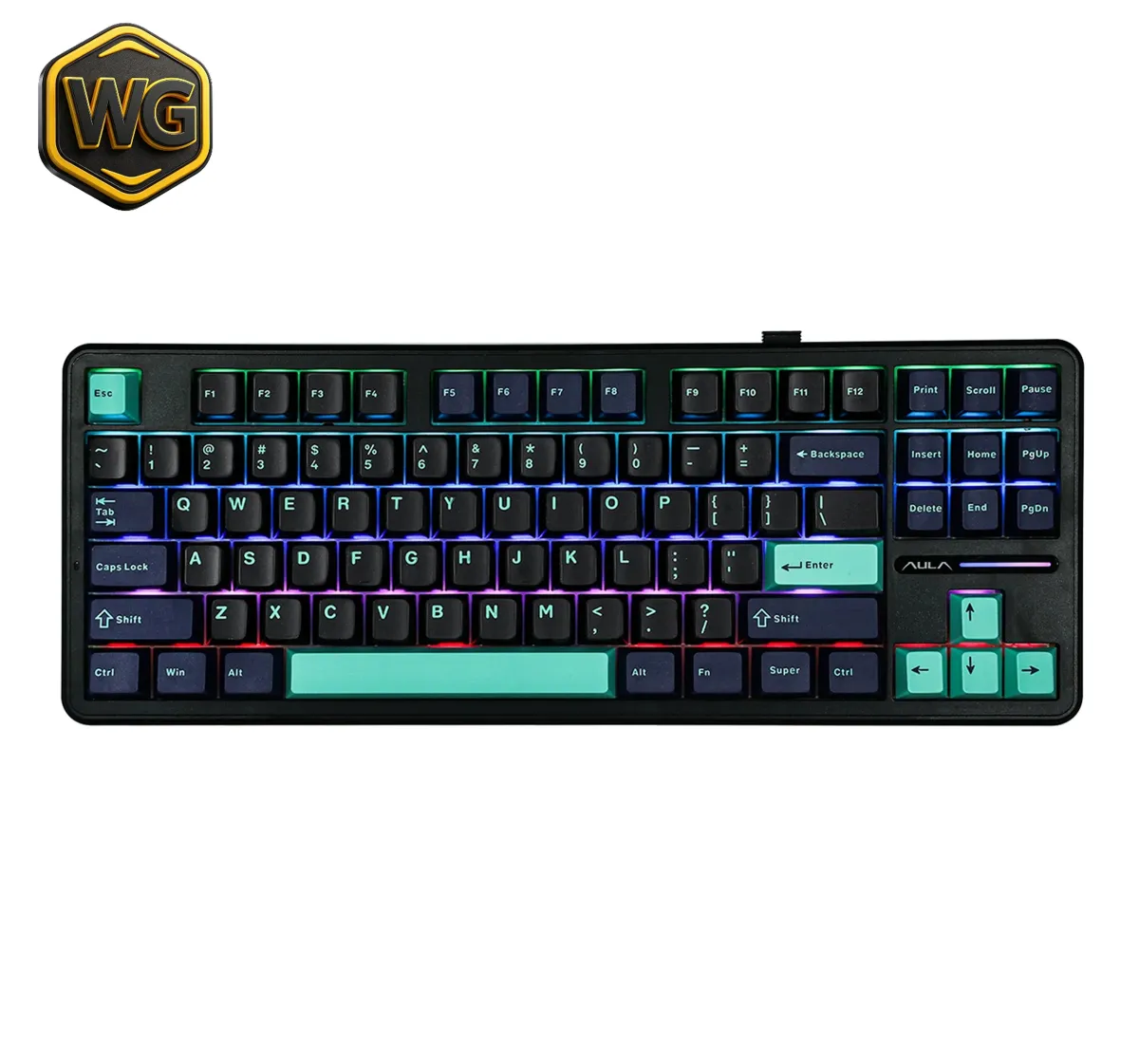 AULA pc gear AULA F87 Pro 75% Wireless Mechanical Keyboard front view