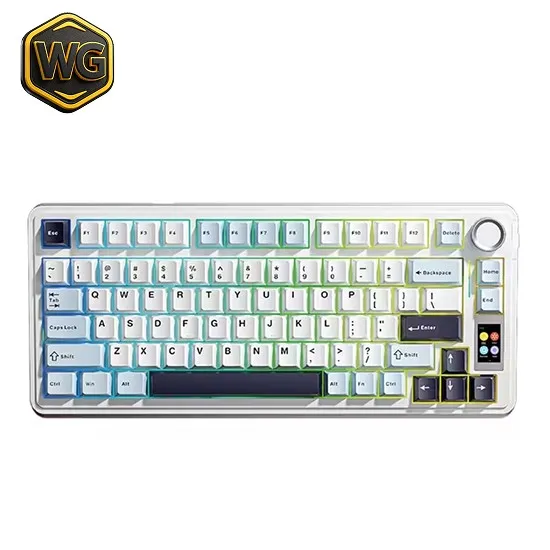 Buy AULA S75 Pro Wireless Mechanical Keyboard – Glacial Blue online in Pakistan at WaddaGamer