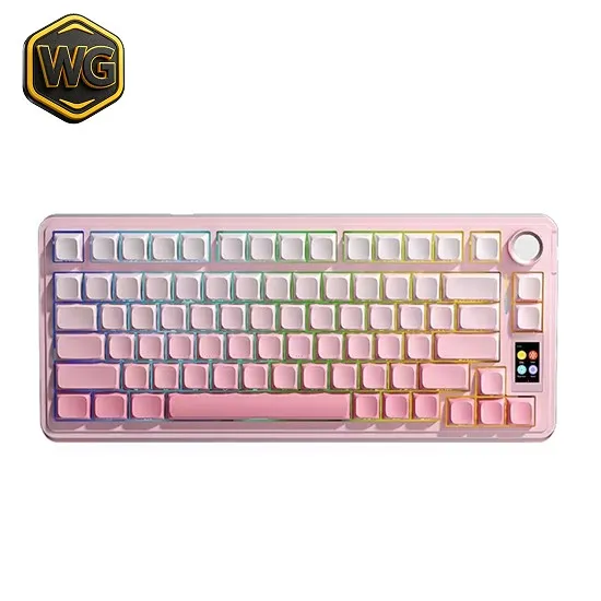 Buy AULA S75 Pro 75% Wireless Mechanical Gaming Keyboard - Gradient Pink online in Pakistan at WaddaGamer