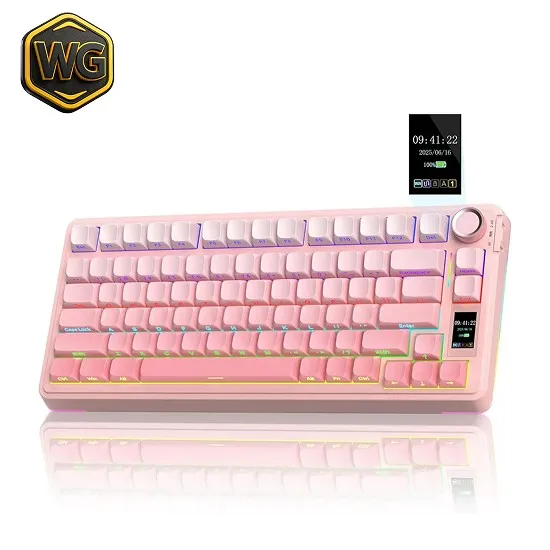 AULA S75 Pro 75% Wireless Mechanical Gaming Keyboard - Gradient Pink price in Pakistan product image