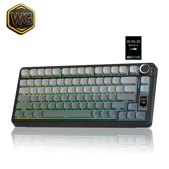 AULA S75 Pro Tri-Mode Mechanical Keyboard - Gradient Grey price in Pakistan product image