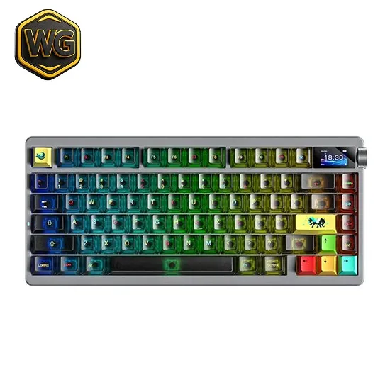 AULA NOVA75 (Black Translucent) Smart Custom Mechanical Keyboard price in Pakistan product image
