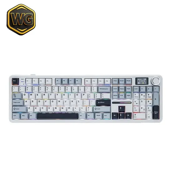 Buy AULA F108 Pro Wireless Mechanical Keyboard - Glacier Blue online in Pakistan at WaddaGamer