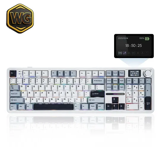 AULA F108 Pro Wireless Mechanical Keyboard - Glacier Blue price in Pakistan product image