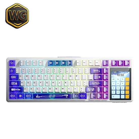 AULA pc gear AULA L99 Smart RGB Mechanical Keyboard – Crystal Nebula front view